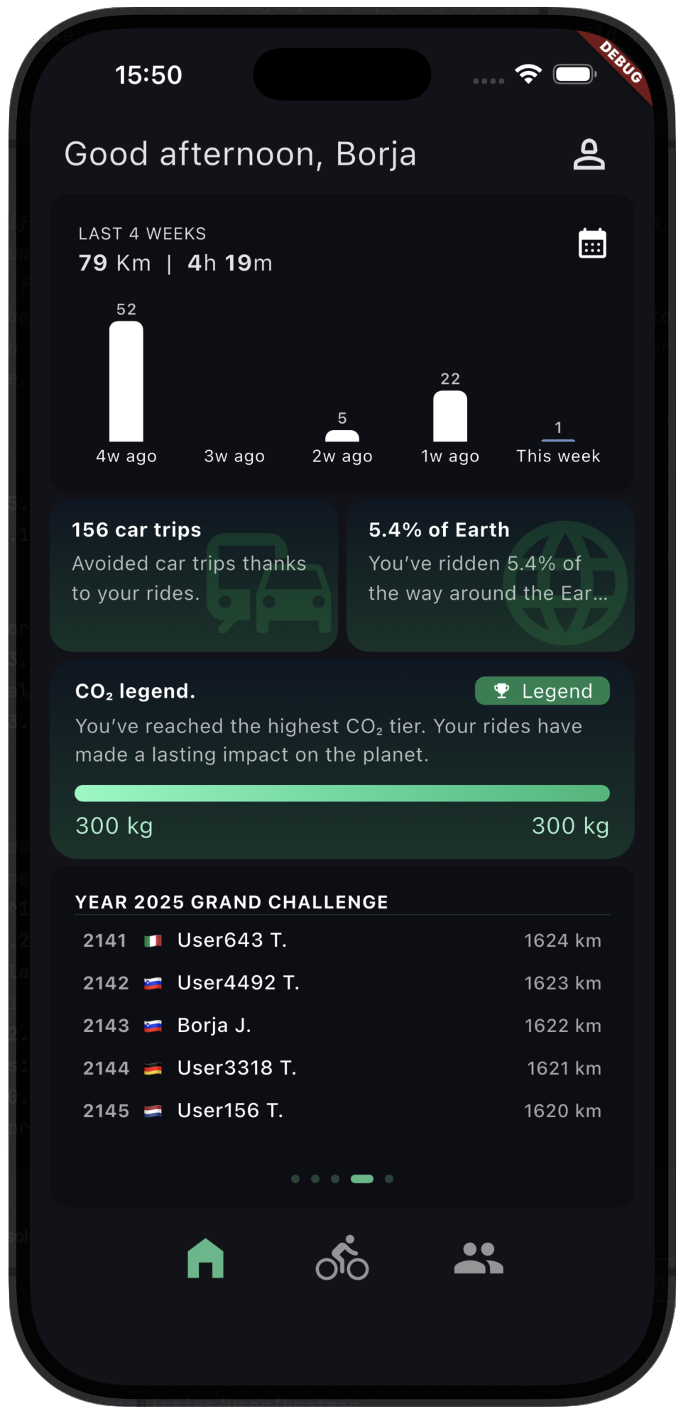 Cycle2Connect app screen