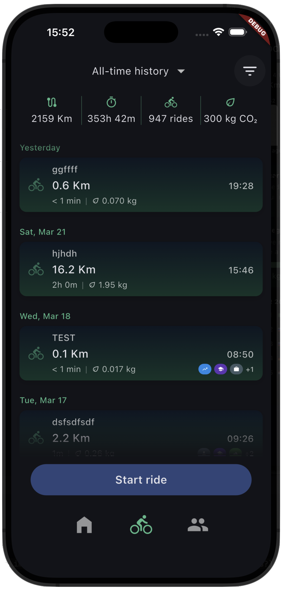 Cycle2Connect app screen